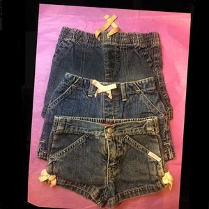 Girls 12m Jean Shorts Bundle - Baby Gap, Guess Baby & Jumping Bean